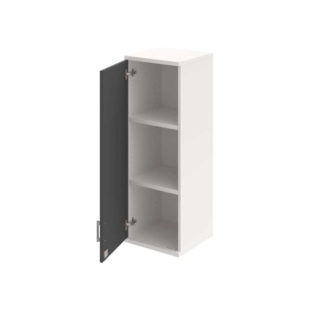 HOBIS kancelářská policová skříň horní - SZ 3 40 01 L H, zámek Huwill, bílá-antracit