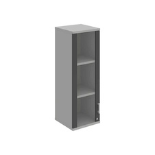 HOBIS kancelářská policová skříň horní - SZ 3 40 02 L H, zámek Huwill, šedá-antracit