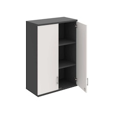 HOBIS kancelářská policová skříň horní - SZ 3 80 01 H, zámek Huwill, antracit-bílá