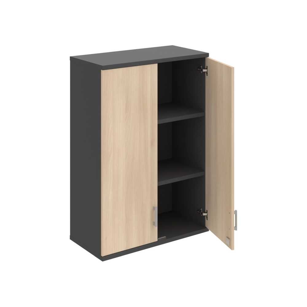HOBIS kancelářská policová skříň horní - SZ 3 80 01 H, zámek Huwill, antracit-akát