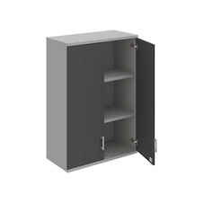 HOBIS kancelářská policová skříň horní - SZ 3 80 01 H, zámek Huwill, šedá-antracit