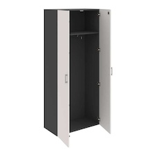 HOBIS kancelářská šatní skříň - DZ 5 80 01, zámek Huwill, antracit-bílá