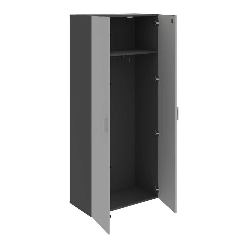 HOBIS kancelářská šatní skříň - DZ 5 80 01, zámek Huwill, antracit-šedá