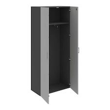 HOBIS kancelářská šatní skříň - DZ 5 80 01, zámek Huwill, antracit-šedá