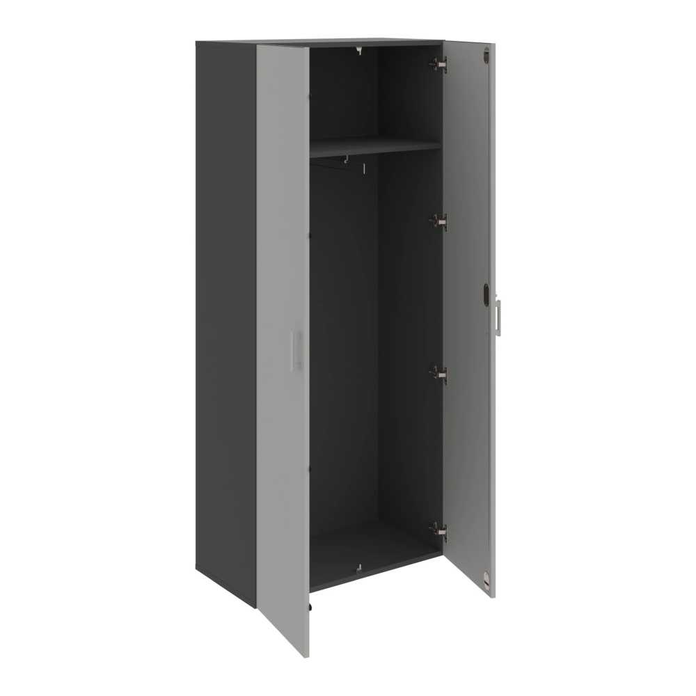 HOBIS kancelářská šatní skříň - DZR 5 80 01, rozvorový zámek, antracit-šedá