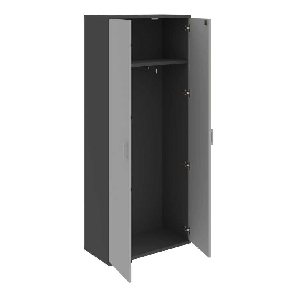 HOBIS kancelářská šatní skříň - SZ 5 80 01, zámek Huwill, antracit-šedá