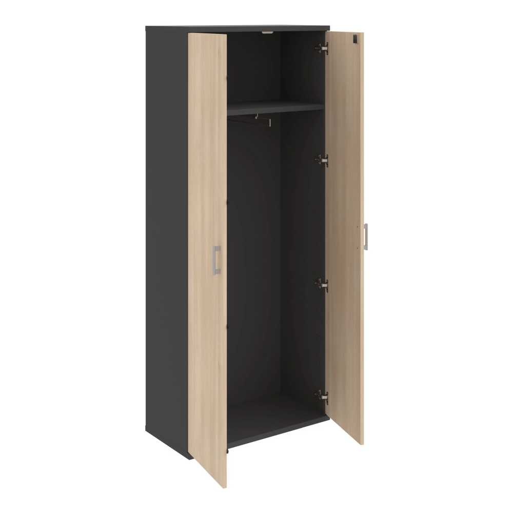HOBIS kancelářská šatní skříň - SZ 5 80 01, zámek Huwill, antracit-akát