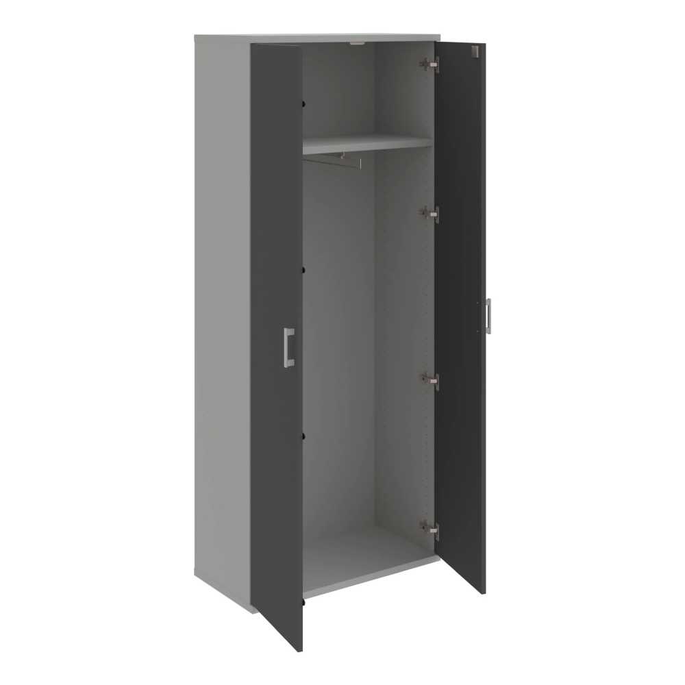 HOBIS kancelářská šatní skříň - SZ 5 80 01, zámek Huwill, šedá-antracit