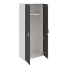 HOBIS kancelářská šatní skříň - SZR 5 80 01, rozvorový zámek, bílá-antracit