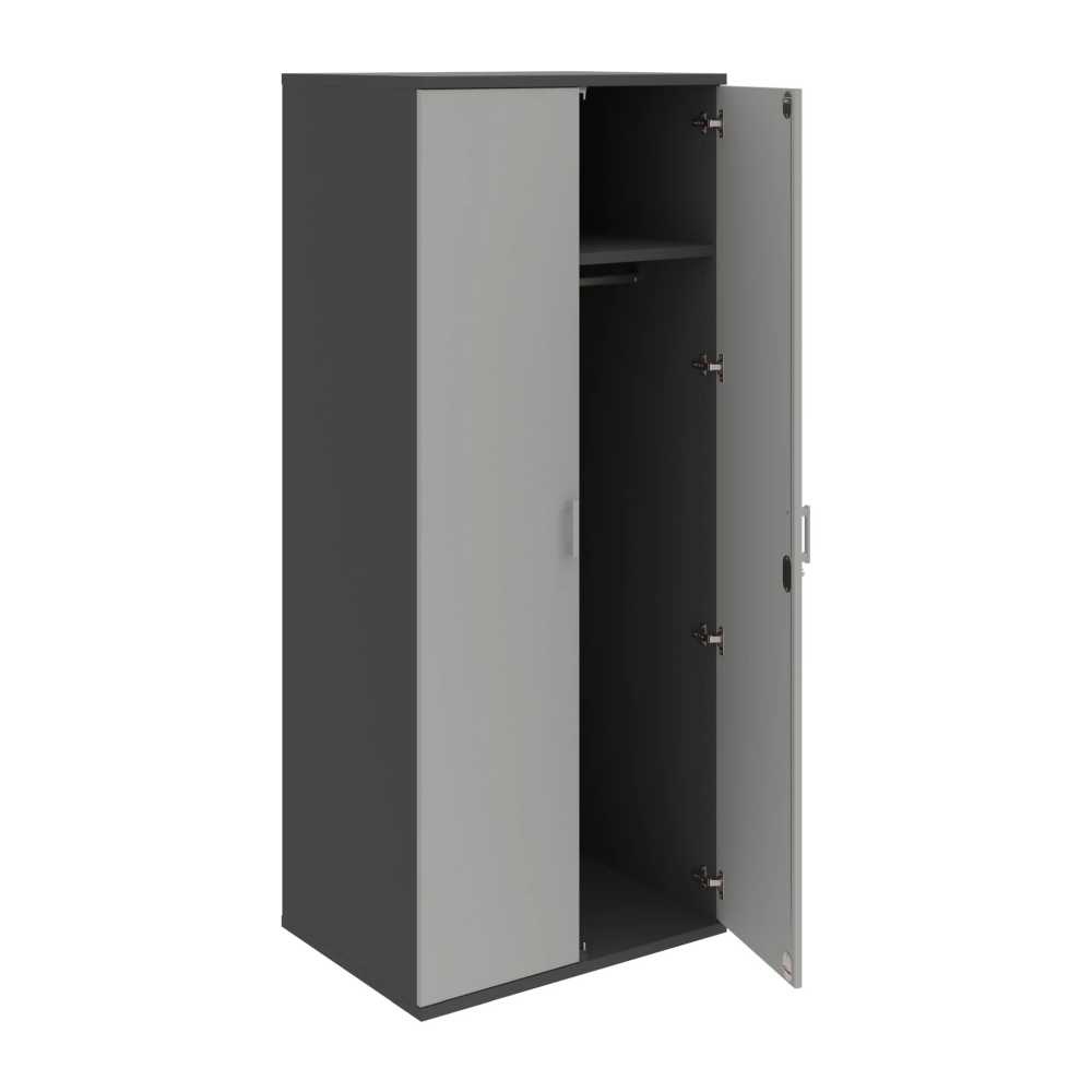 HOBIS kancelářská šatní skříň - SZR 5 80 61, rozvorový zámek, antracit-šedá