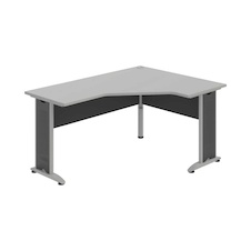 HOBIS kancelářský stůl pracovní tvarový, ergo levý CEV 60 L, antracit-šedá