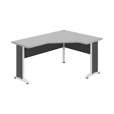 HOBIS kancelářský stůl pracovní tvarový, ergo levý CEV 60 L, antracit-šedá