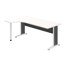 HOBIS kancelářský stůl pracovní tvarový, ergo pravý - CE 1800 P, antracit-bílá