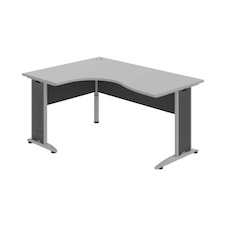 HOBIS kancelářský stůl pracovní tvarový, ergo pravý - CE 2005 P, antracit-šedá