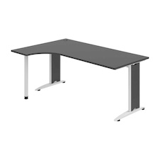 HOBIS kancelářský stůl pracovní tvarový, ergo pravý - FE 1800 P, antracit