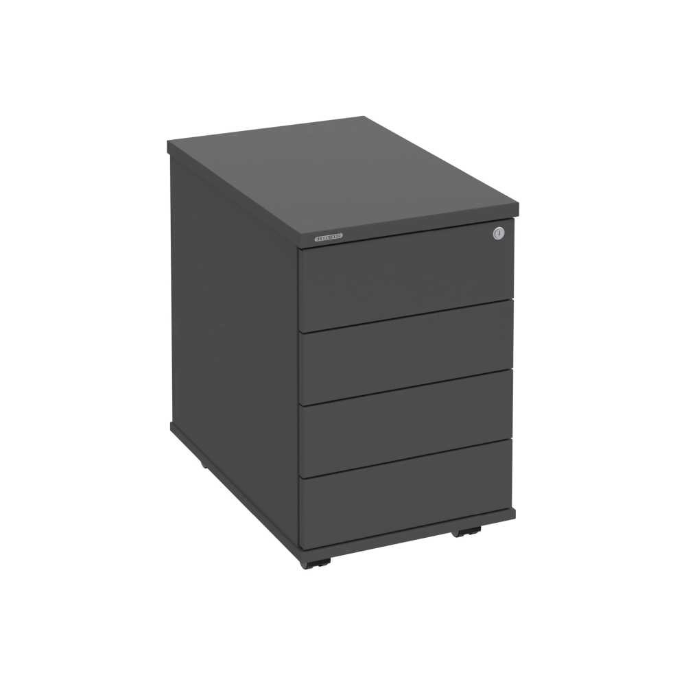 HOBIS kontejner K 34 C PTO P, 4 zásuvky, léta podél, 60 cm, antracit