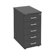 HOBIS kontejner K 35 C N, 5 zásuvek, léta napříč, 60 cm, antracit