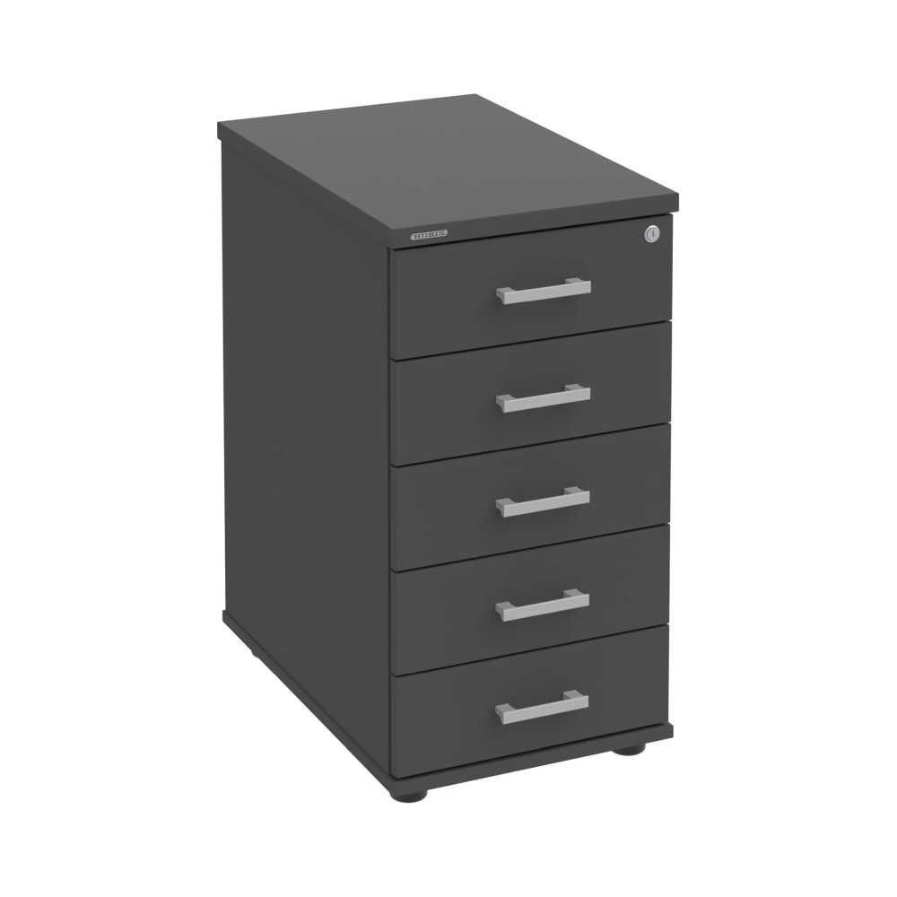 HOBIS kontejner K 35 C P, 5 zásuvek, léta podél, 60 cm, antracit