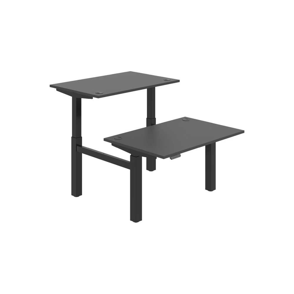 HOBIS párový výškově stavitelný stůl 120 cm, paměť.ovlad. - MOTION DUAL MSD 2M 1200, antracit