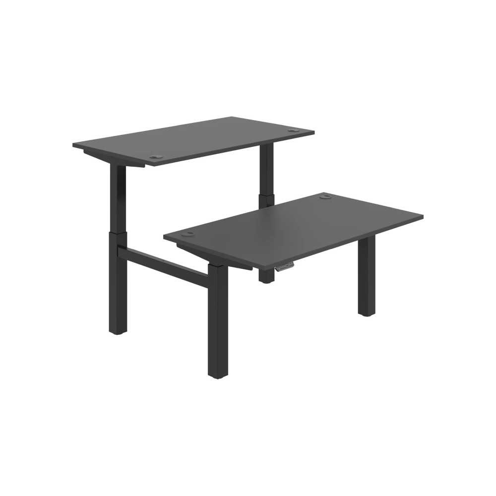 HOBIS párový výškově stavitelný stůl 140 cm, paměť.ovlad. - MOTION DUAL MSD 2M 1400, antracit