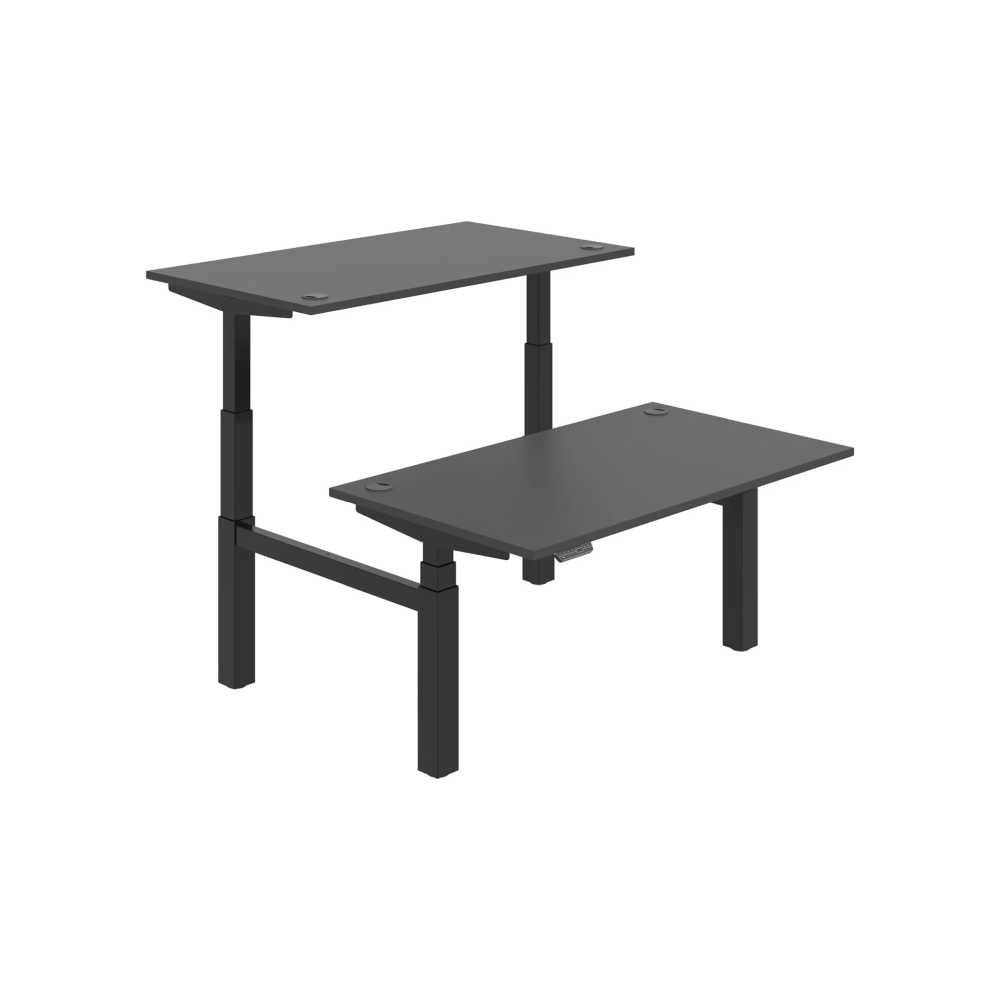 HOBIS párový výškově stavitelný stůl 140 cm, paměť.ovlad. - MOTION DUAL MSD 3M 1400, antracit