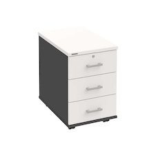 HOBIS kontejner K 33 Z N, 3 zásuvky, léta napříč, 60 cm, antracit-bílá