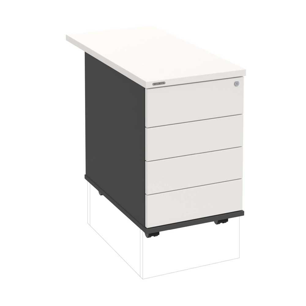 HOBIS kontejner K 34 C PTO P 80, 4 zásuvky, léta podél, 80 cm, antracit-bílá