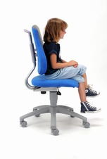 Dětská rostoucí školní židle - modrá - 1