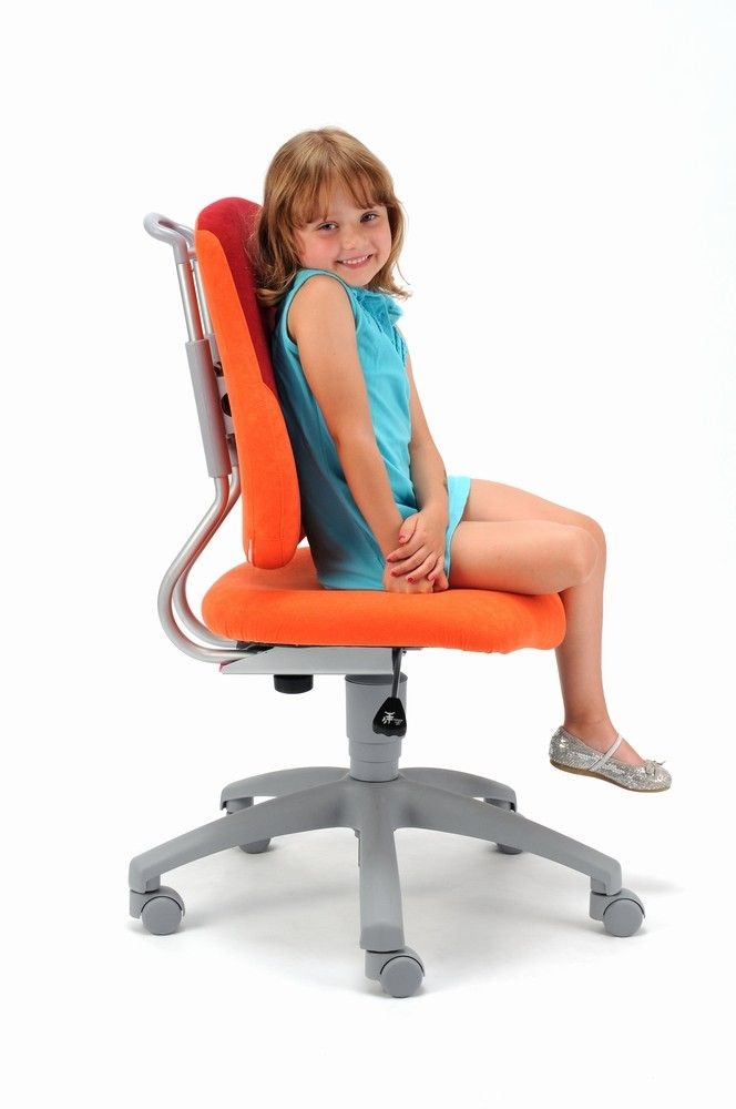 Dětská rostoucí školní židle - oranžová