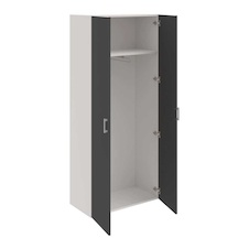 HOBIS skříň šatní dvéřová - D 5 80 01, bílá-antracit