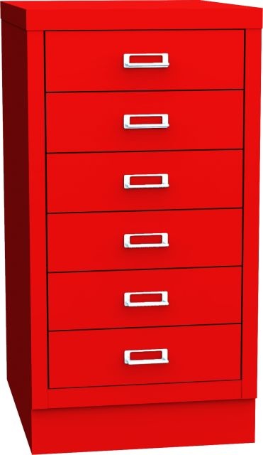 Zásuvková skříň KSZ 36 B, červená