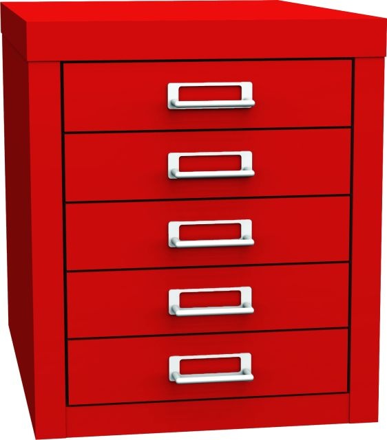 Zásuvková skříň KSZ 45 A, červená