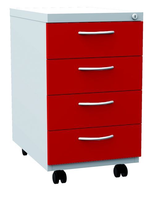 Kovový kontejner 2406, červený