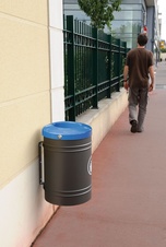 Odpadkový koš Esterel - 40 litrů, upevnění na zeď