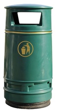 Odpadkový koš Morvan - 90 litrů, umístění na zem