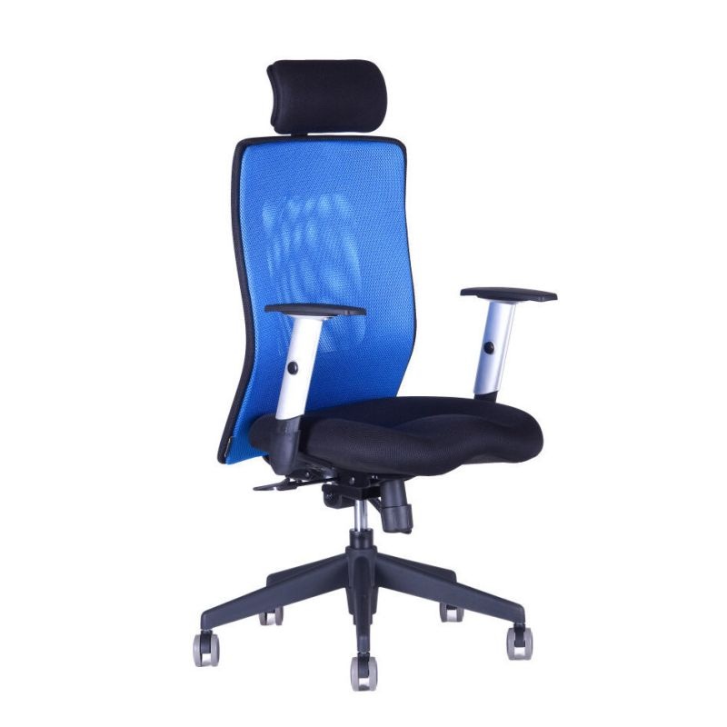 Kancelářská židle CALYPSO XL s nastavitelným podhlavníkem, modrá