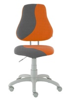 Dětská rostoucí školní židle - oranžová_šedá – otočná konstrukce, ergonomie sezení