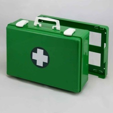 Plastový kufr první pomoci s náplní SPC, zelený