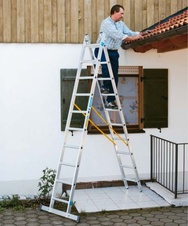 ZARGES víceúčelový dvoudílný žebřík profi 2x12 přičlí